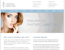 Tablet Screenshot of aestheticlasercare.com